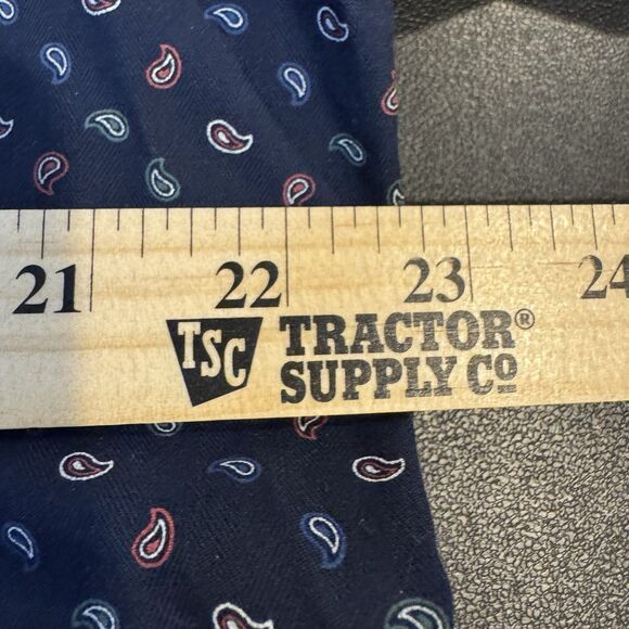 Paul Fredrick Navy Blue Paisley Long Sleeve Dress Shirt Button 16 x 33 Flip Cuff - Picture 7 of 7